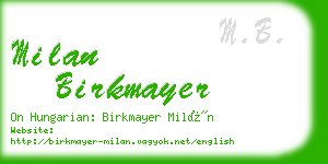 milan birkmayer business card